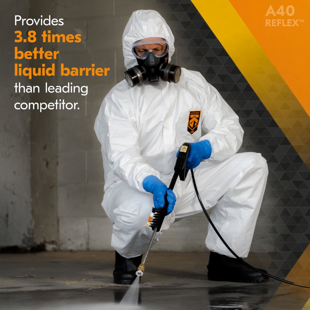 KLEENGUARD A40 Reflex Liquid & Particle Protection Coveralls CODE 47996