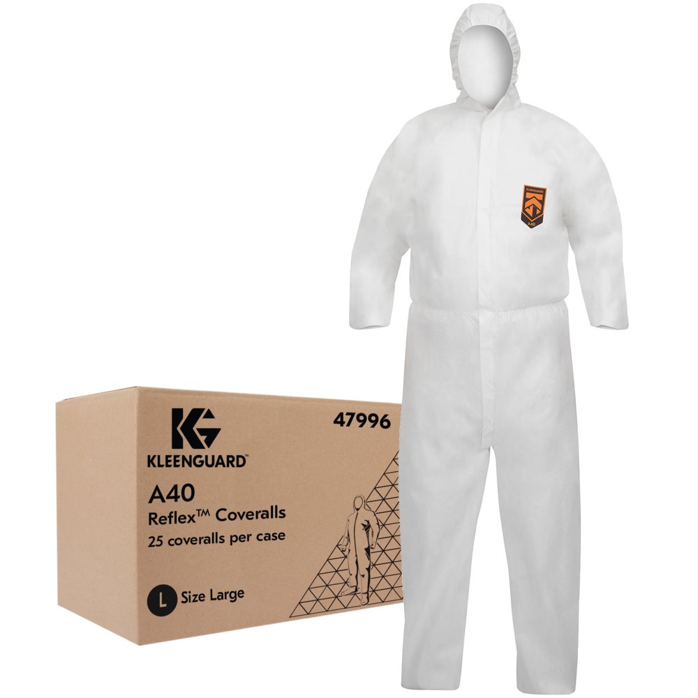 KLEENGUARD A40 Reflex Liquid & Particle Protection Coveralls CODE 47996